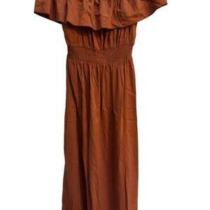 Old Navy Women's Orange and Brown Dress